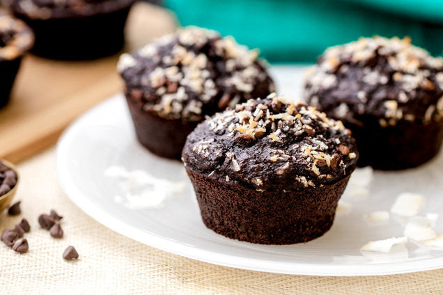 Plant based chocolate coconut muffin