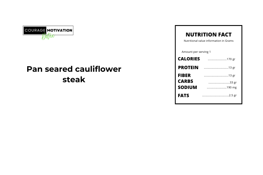 Pan-Seared Seasoned Cauliflower Steak
