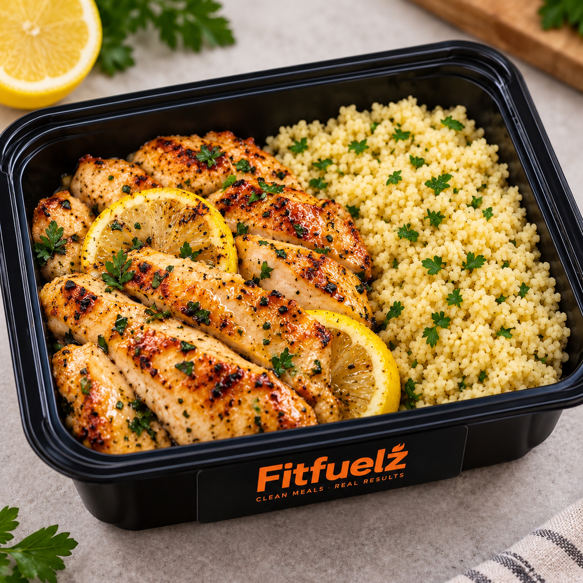 Lemon Herb Chicken with Couscous