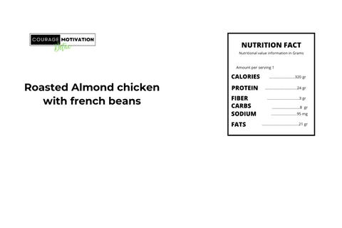 Roasted Almond Chicken with French beans