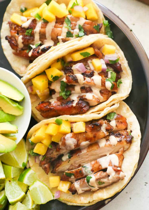 Jerk chicken tacos