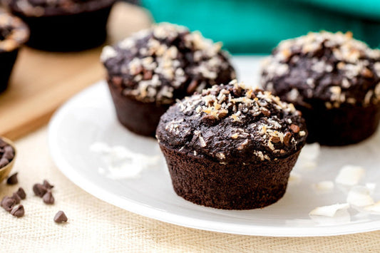 Plant based chocolate coconut muffin
