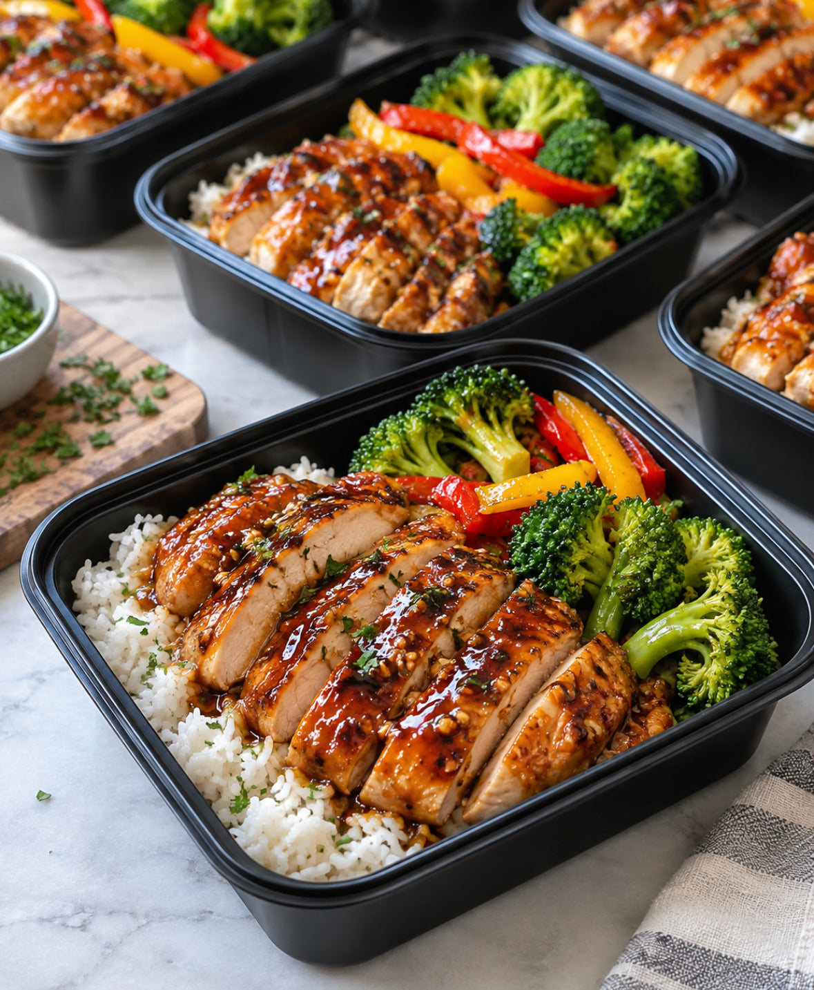 Honey garlic chicken rice bowl