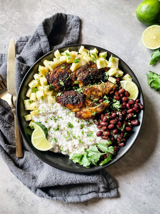 Jerk chicken with Cilantro Rice