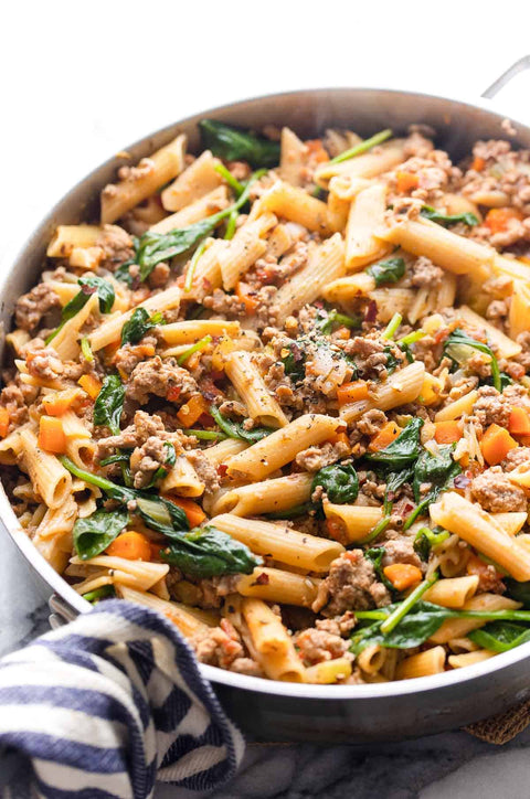 Veggie Pasta with Ground Turkey