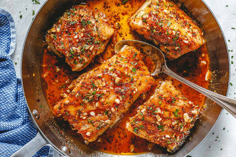 Sweet and Spicy Chili Baked Cod