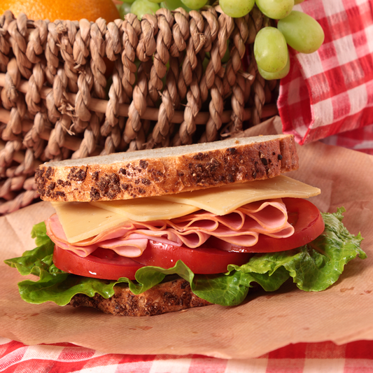 Ham and Swiss Cheese Sandwich on Rye