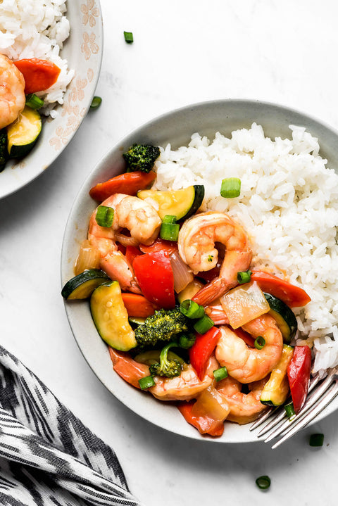 Grilled Shrimp Stir Fry